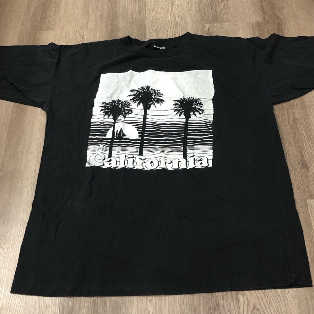 Vtg 90’s‎ Ritz California T-shirt Black Faded Men’s Large Single Stitch